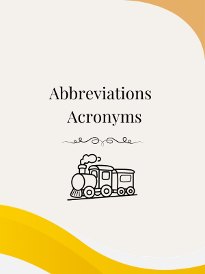 Abbreviations  Acronyms in Indian Railways